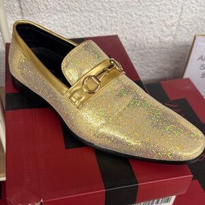 Amalfi Gold Glitter Men's Loafers